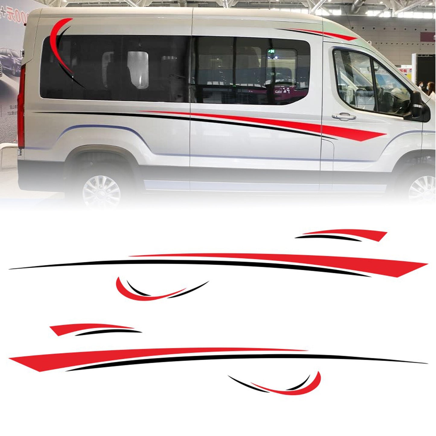4.5m Side Stripes Graphics Vinyl Sticker Decal Car Camper RV Trailer Decal M6O1 Q