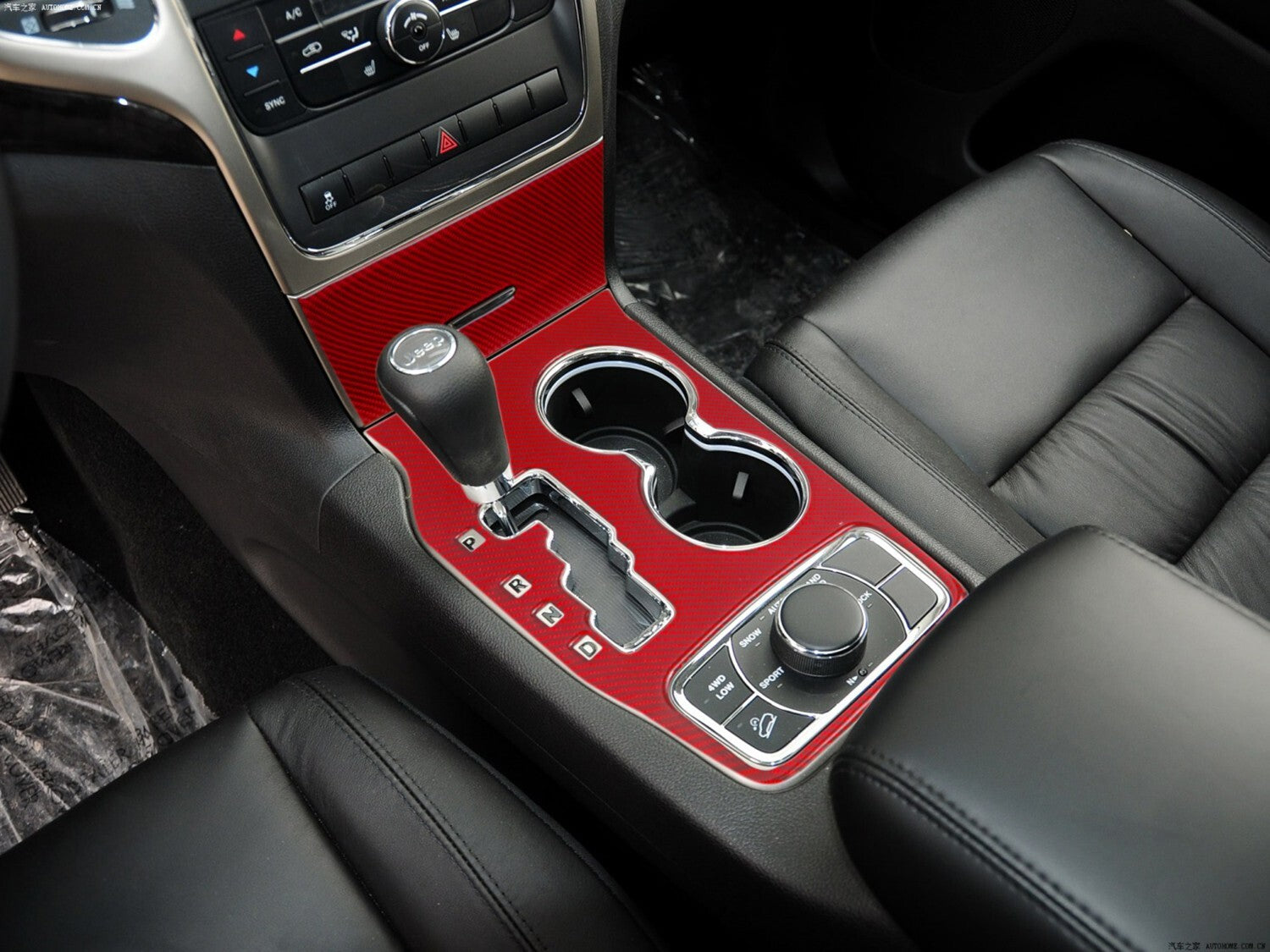 Real Carbon Fiber Gear Shift Trim Panel Cover for Jeep Grand Cherokee 2011- 2013