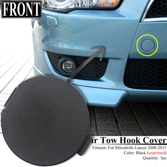 for Mitsubishi Lancer 2008-2015 Auto Tow Hook Eye Cover Car Unprimed Rear Bumper Q