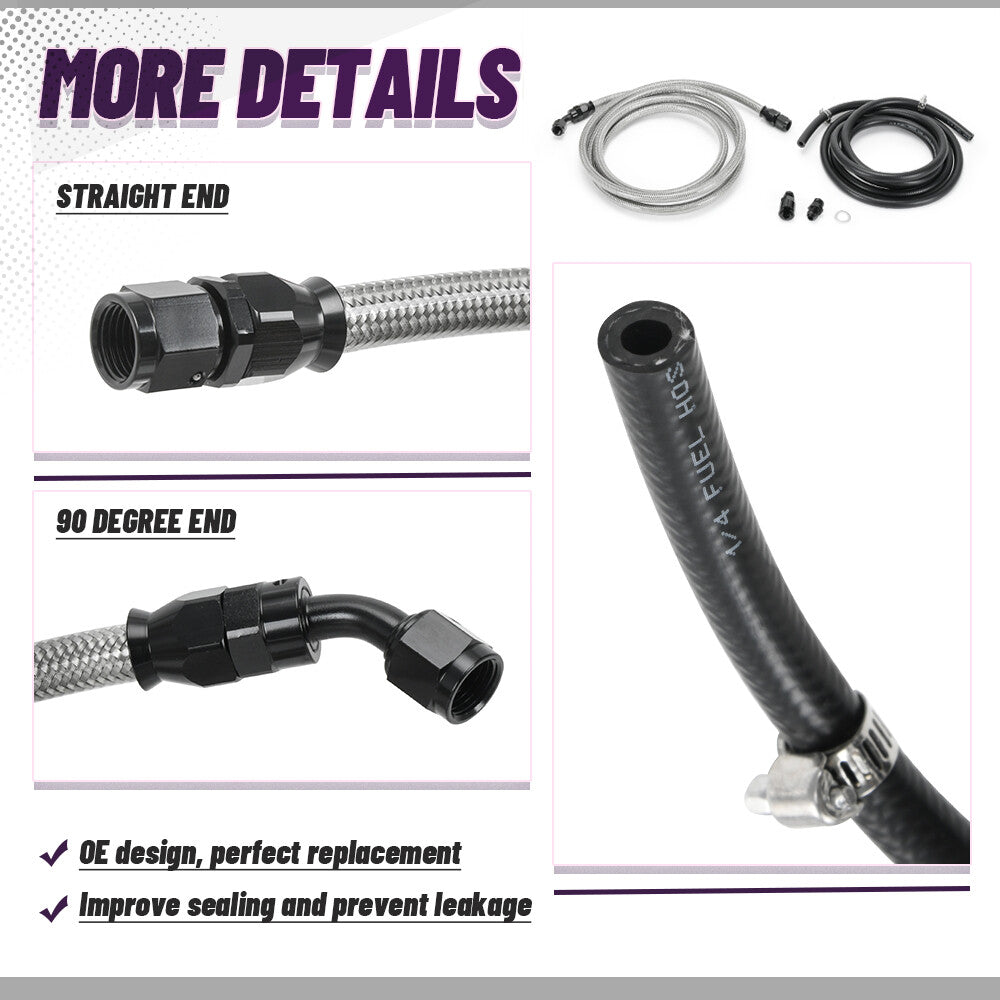 Fuel Feed Line  Rubber Return for Honda 96-00 for Civic Sedan Coupe Hatchback 1.6L