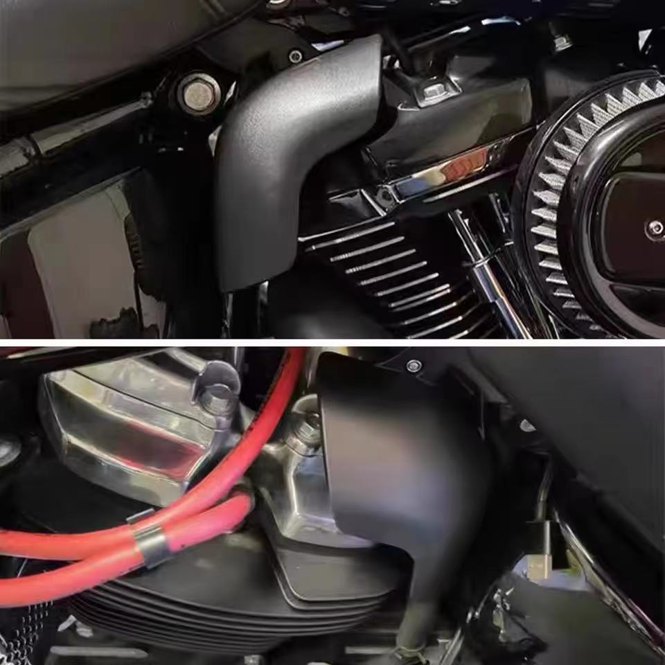 Black Motorcycle Mid Frame Air Deflector Heat Shield for Harley Softail 2018-23