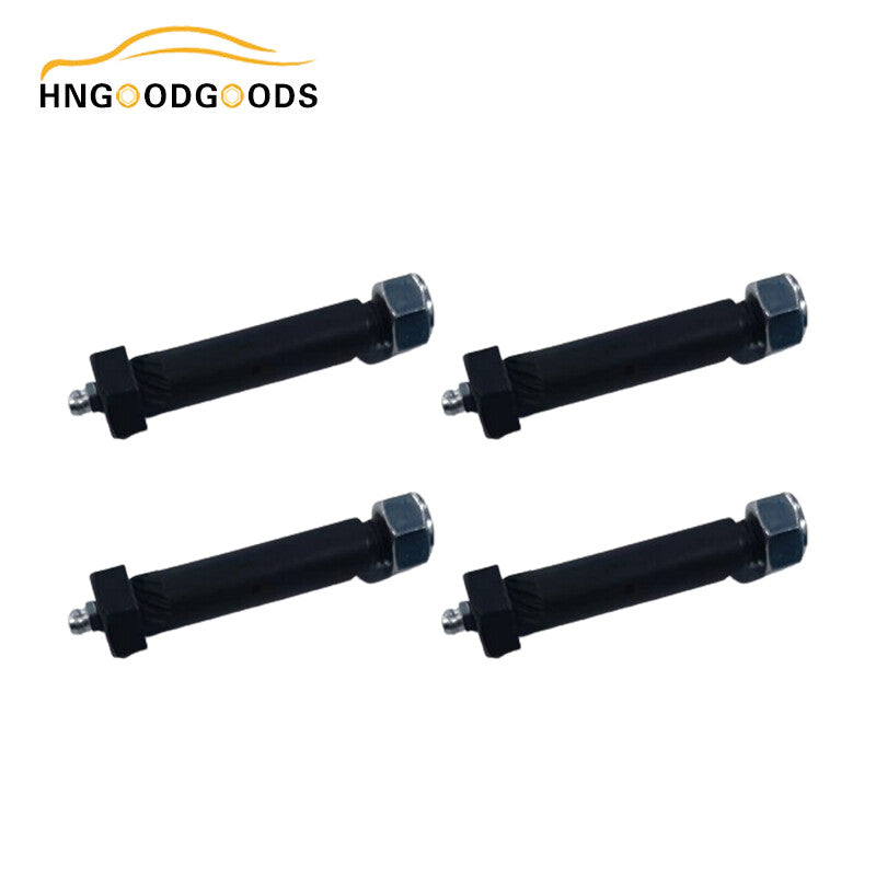 4-Piece Set of 9/16 x 3 Inch Trailer Axle Spring Shackles with Lubricated Spring Bolts and Locking Nuts