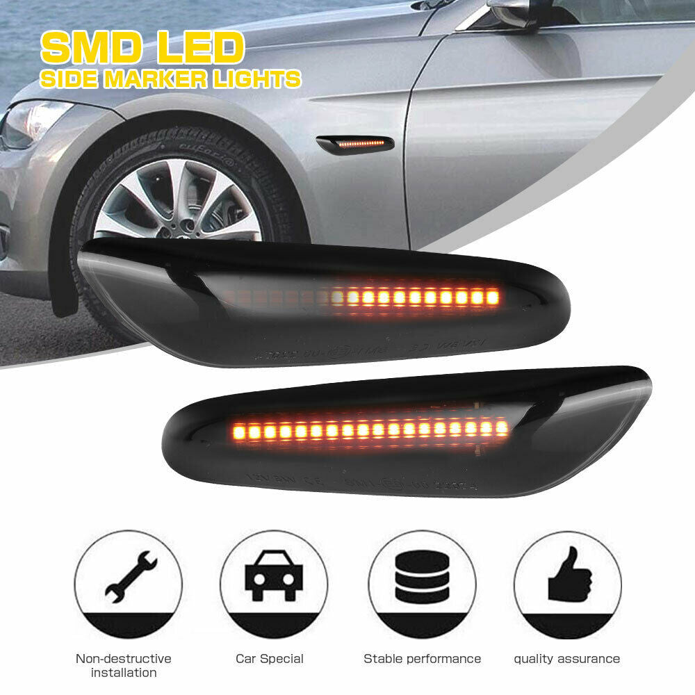2. Smoke LED Side Marker Light Turn Signal Sequence Applicable to 525i 528xi 530xi JD- n