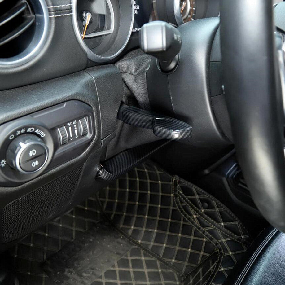For 18-23 for Jeep for Wrangler JL Carbon Inner Steering Wheel Height Adjust Covers Trim v