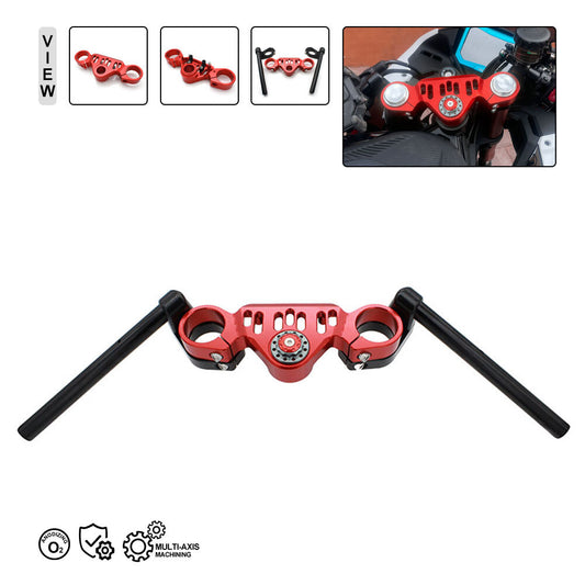 Motorcycle Clip-Ons Handlebar Handle Bar Clip Ons For CF-MOTO 450SR 2023+ Red Q
