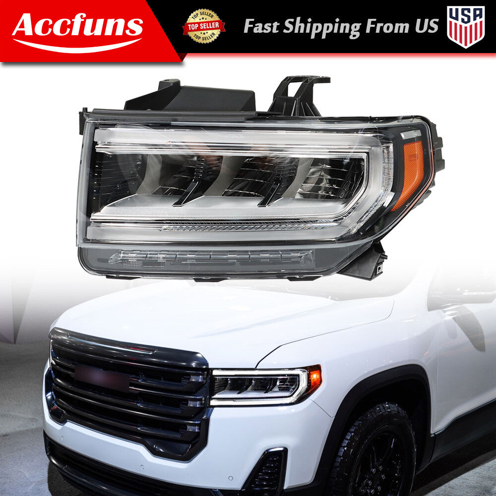 Chrome headlight driver LH side for 2020 - 2023 for GMC Acadia headlights with clear full LED - n