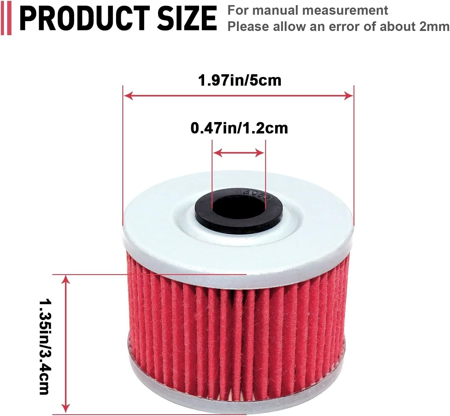 4xMotorcycle Oil Filters for Kawasaki KLX110L 2014-16/KLX125 D-Tracker 2010 2011