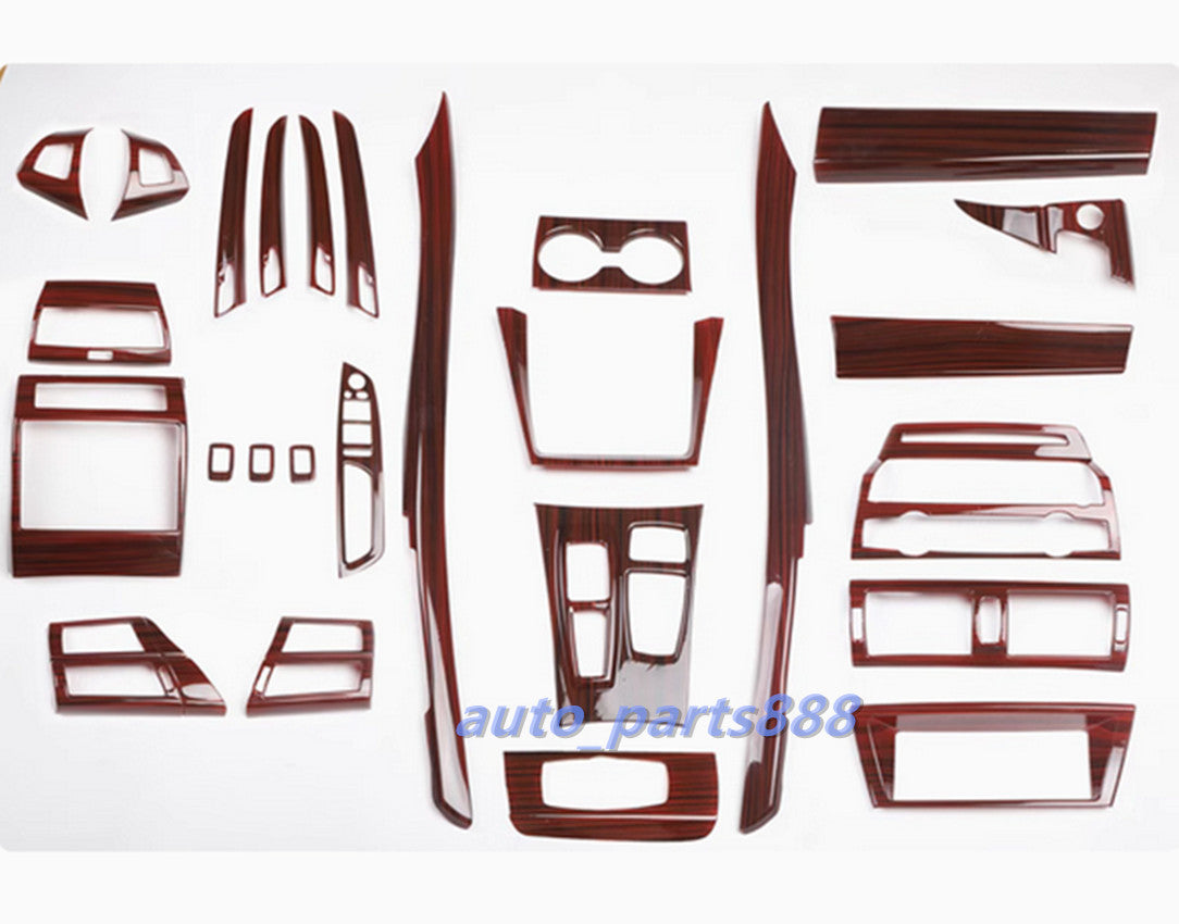 Peach Wood Grain Full Inner Molding Kit Cover Trim for BMW X5 E70 X6 E71 2008-13