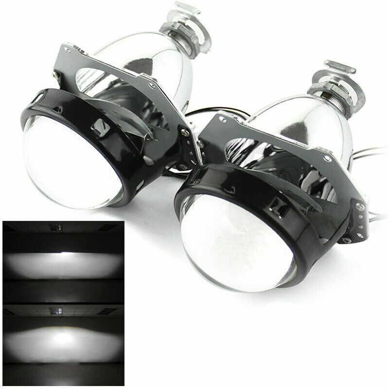 3 Car Round LED Light Angel Eye Projector Lens Headlight with Cover Devil/Demon - n