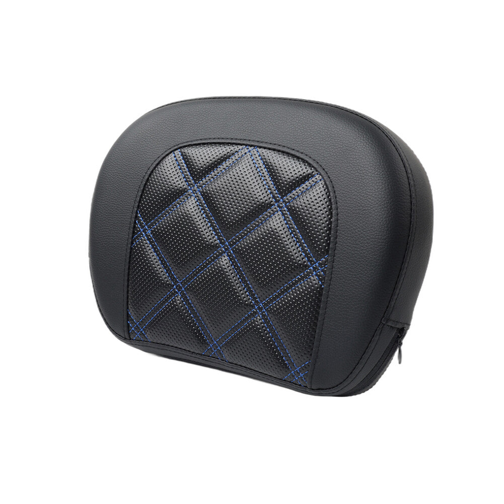 Stitching Blue Passenger Sissy Bar Backrest Pad Bracket for Harley Street Glide Q