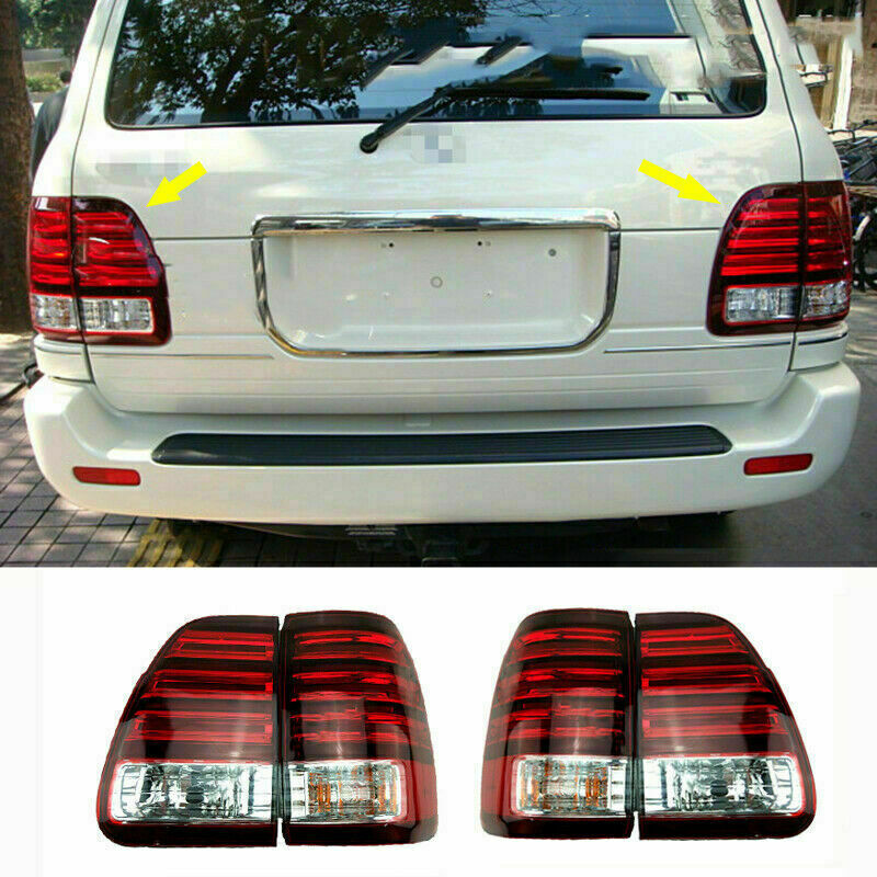 for Lexus LX470 1998-2002 Left+Right Rear Tail Lights LED Rear Brake Lamps set