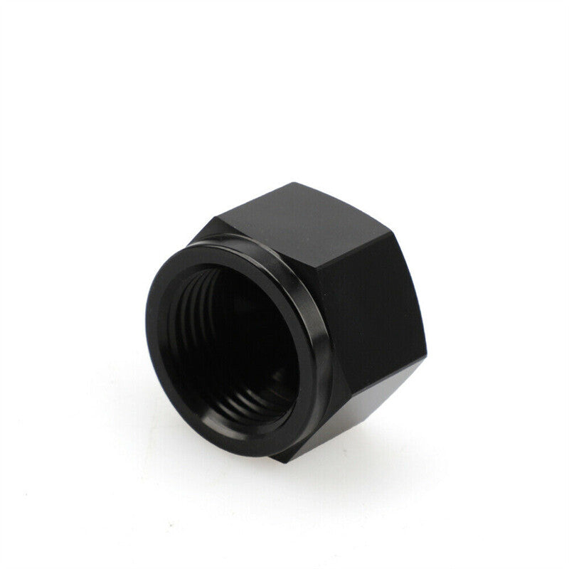 Black AN8 Female AN Flare Fitting Cap 8AN Block Off Nut Aluminum Flare Cap