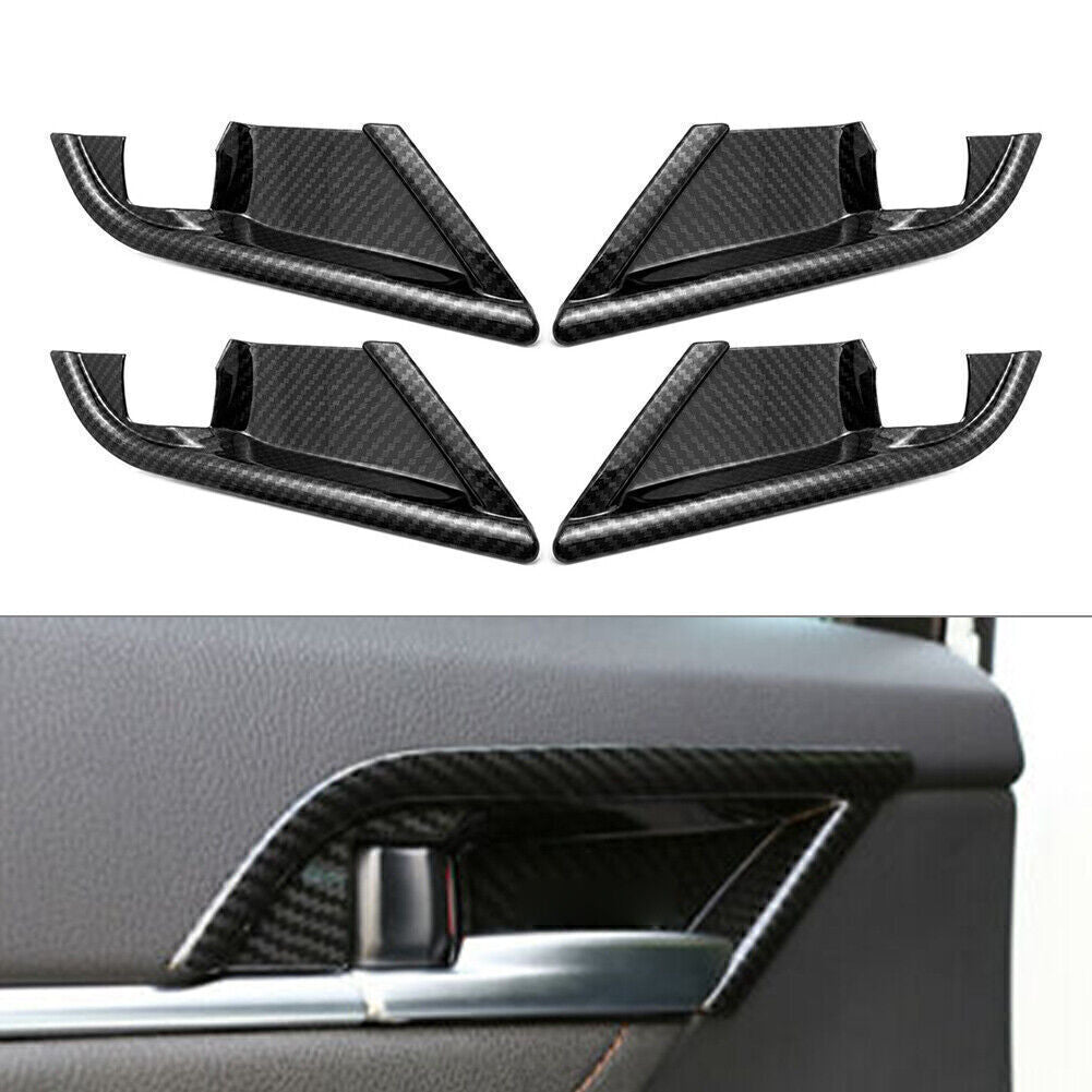 Inner Door Handle Bowl Cover Trim Carbon Fiber Style Fit for Toyota for Camry 2018 2019