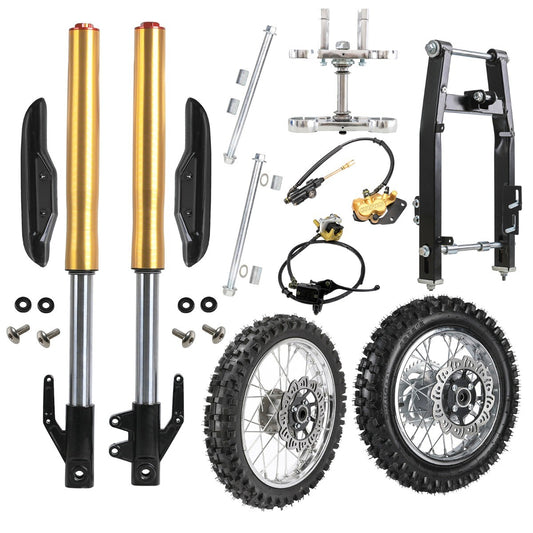 60/100-14 and 80/100-12 wheels + fork swingarm mountain bike SSR 125 XR70 CRF50