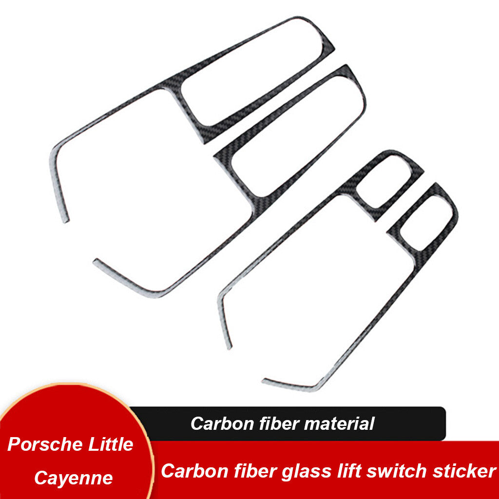 4Pcs Red Carbon Fiber Door Decorative Panel Trim For X3 F25 X4 F26 2011-2017 v