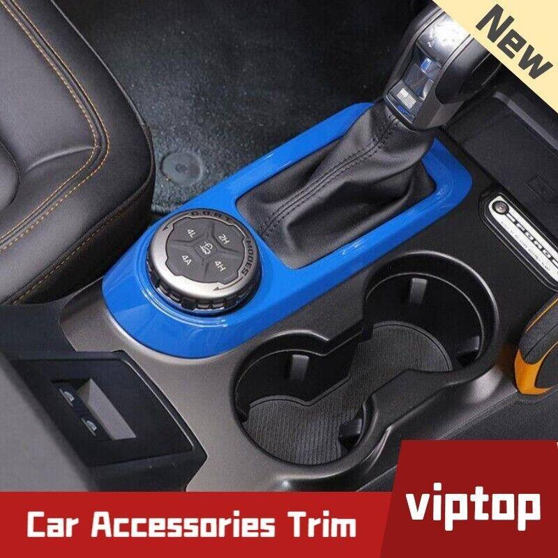 for Ford Bronco 2021-2023 blue ABS Inner Console Gear Shift Panel Cover Trim 1x