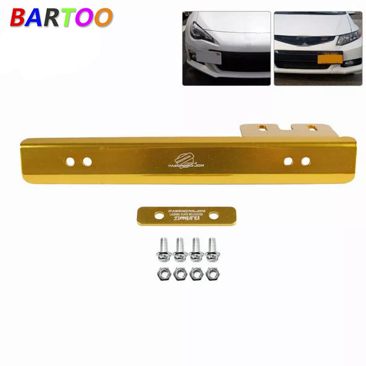 JDM Universal Front Bumper License Plate Mount Bracket Relocator Holder Q