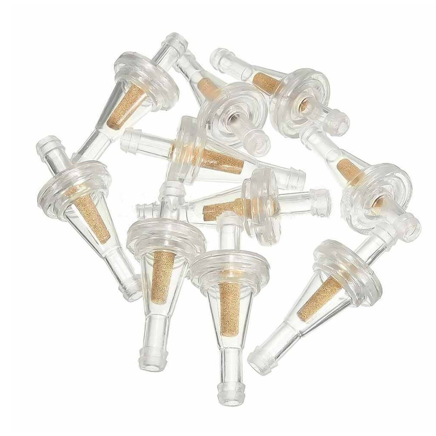 10Pcs Universal 1/4 6mm Inline Gas Fuel Filter For Motorcycle Dirt Bike ATV UTV