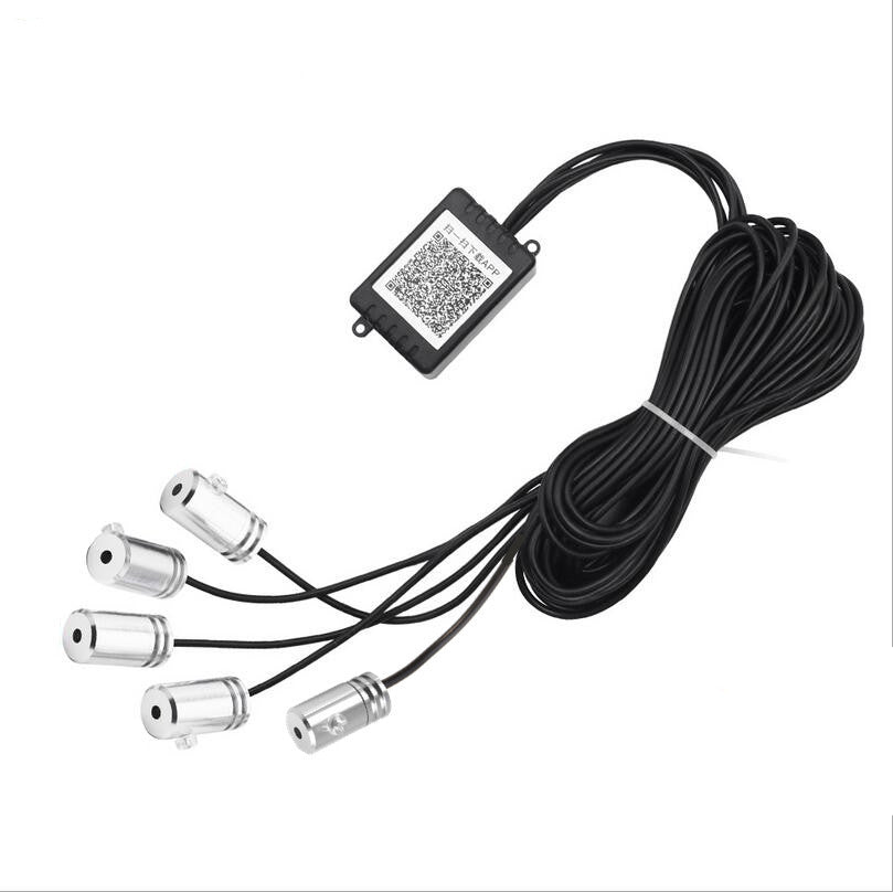 Multicolor Car LED RGB Interior EL Neon Strip atmosphere light APP Phone Control