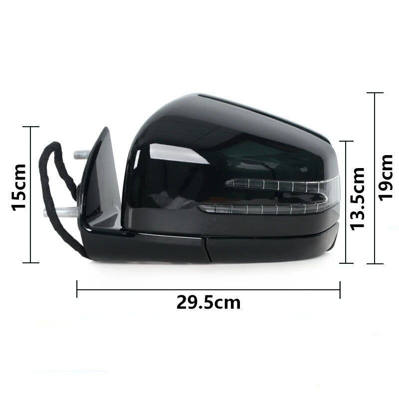 1 Pair Rear View Side Mirror Black for Mercedes Benz W164 X164 ML GL 2005-2011