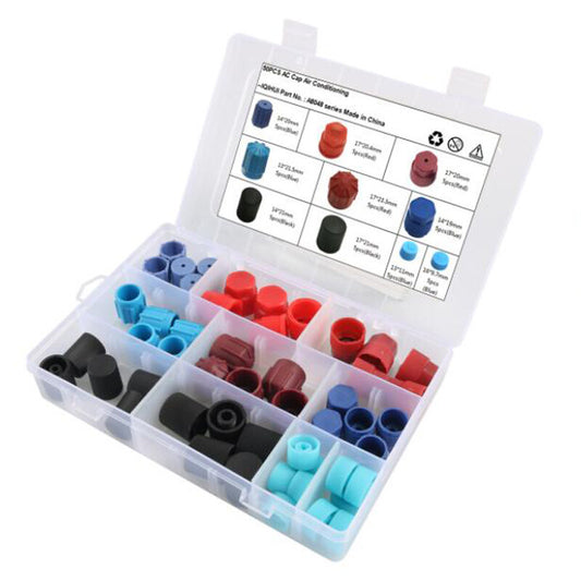 50PCS/Box Car Repair A/C R134a R12 High Low Side Valve Core Port Dust Caps Parts v