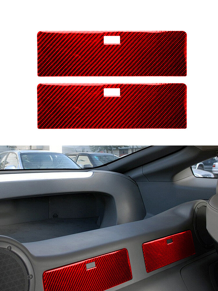 5Pcs Carbon Fiber Door Window Lift Switch Interior Trim for Passat 2006-2010 v