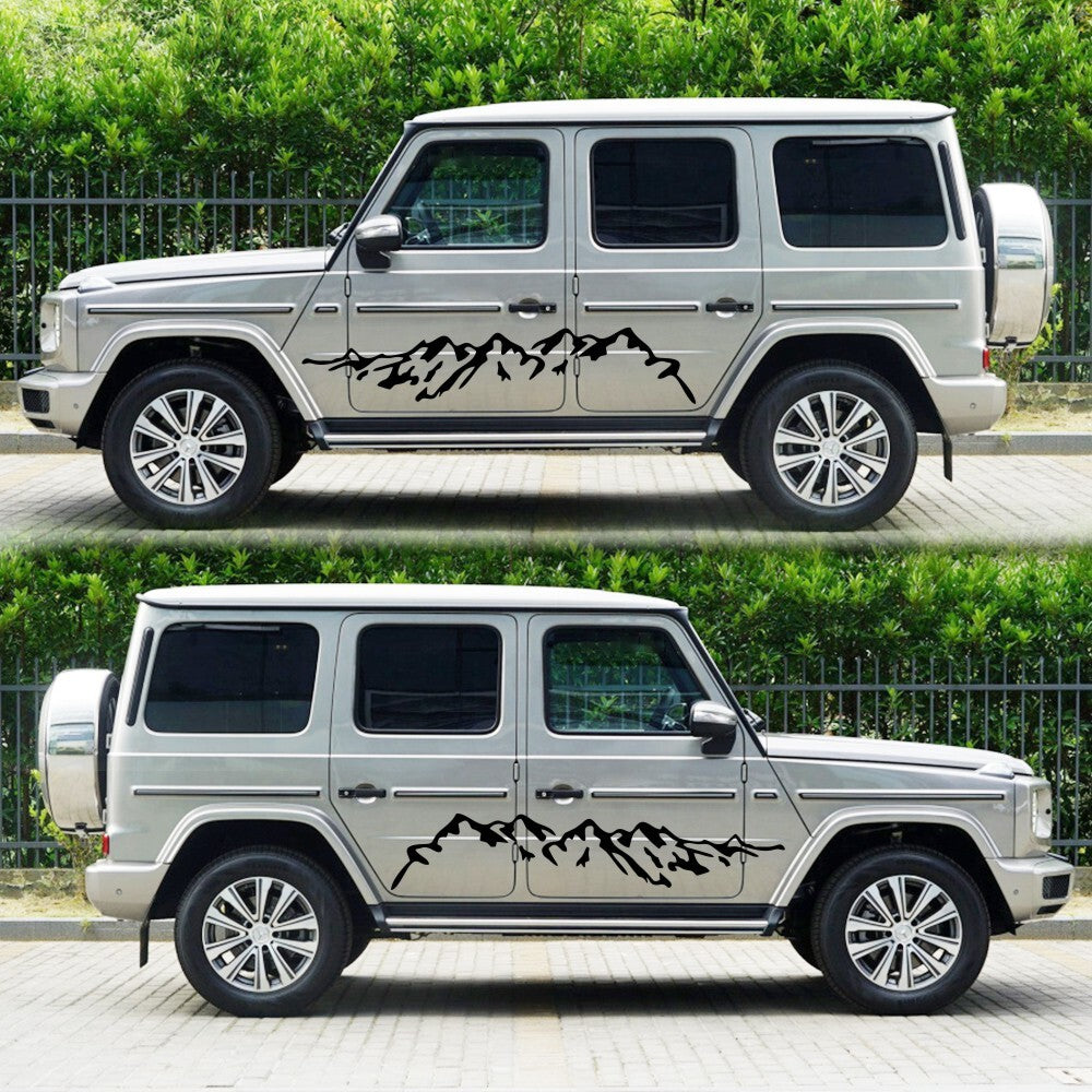 Car Vinyl Decal Sticker Mountain Range Landscape Scene Decoration Accessories