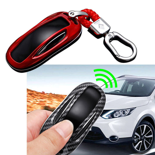 for Tesla Model X Car Red for Smart Key Fob Case Protect Cover Accessories Q