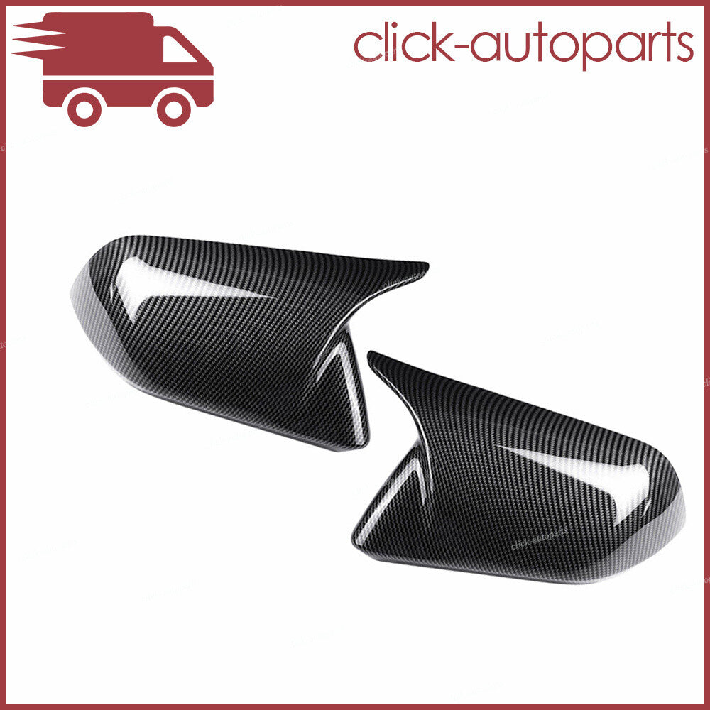 Carbon Fiber Rearview Mirror Cover Caps Horn Style Fit for Ford for Mustang 2015-22