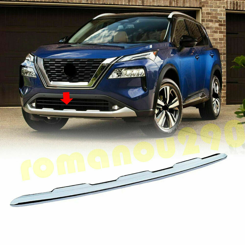 for Nissan Rogue 2021-2023 Front+Rear Lower Bumper Chrome Cover Strips Trim 2P