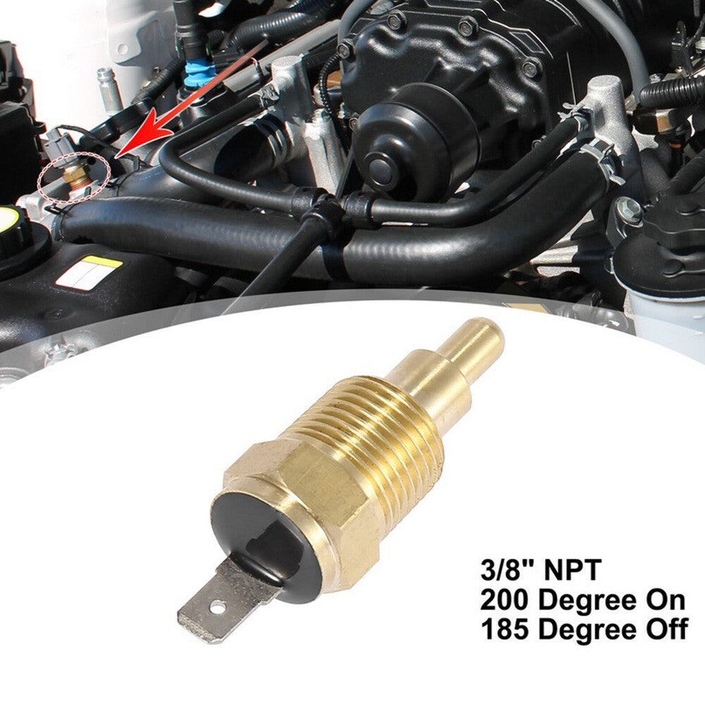 Radiator Fan Thermo Sensor Switch For Car 3/8 NPT 200 Degree On 185 Degree Off v