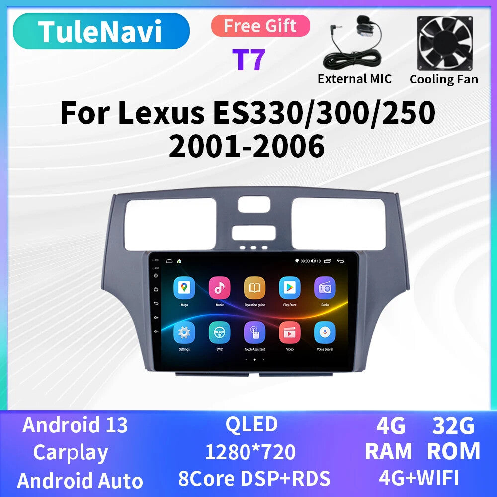Car Radio for Lexus ES300 ES 300 XV30 ES250 CarPlay GPS Auto Stereo Video Player