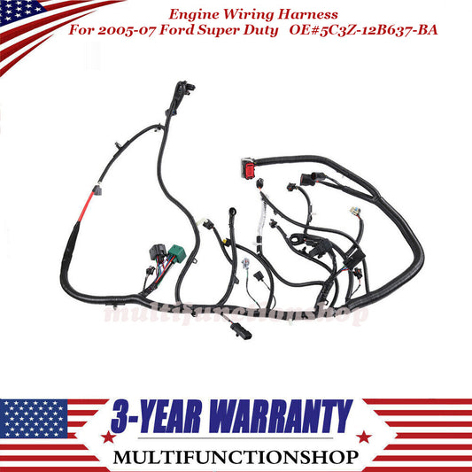for Ford Super Duty Engine Wiring Harness 6.0L 05-2007 5C3Z-12B637-BA
