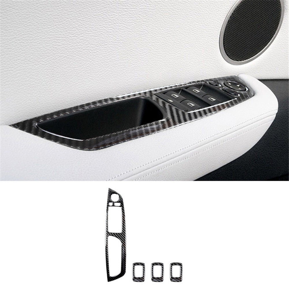 Red Carbon Fiber Overhead Console Control Trim Cover for Cadillac CTS 2003-2007 v