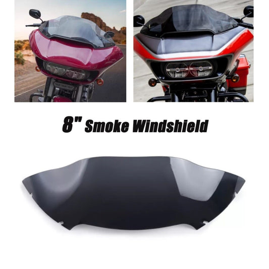 Motorcycle Smoke 8 Windshield Windscreen for Harley Touring Road Glide 15-23