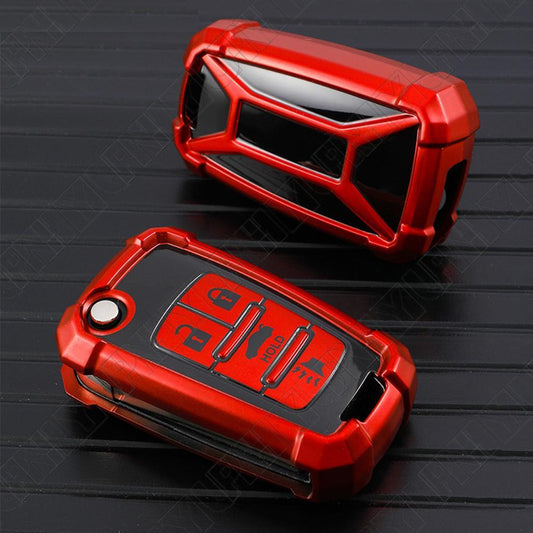 Red Folding Flip Key Cover Fob Case for Chevrolet Camaro for Cruze Equinox 4 Buttons Q