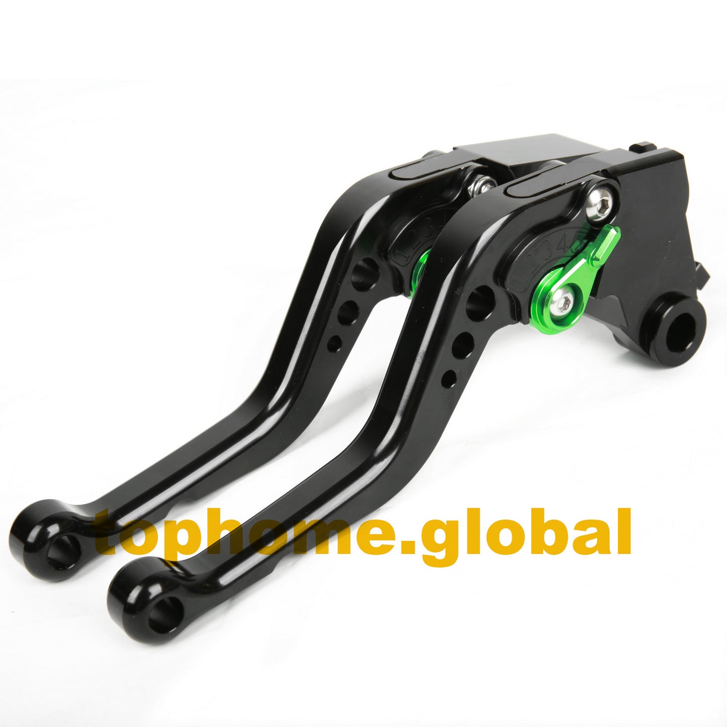 Short CNC Clutch Brake Levers Black Adjustable for KAWASAKI ZX10R 2006-2015