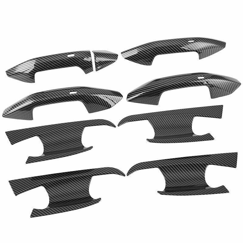 Fit for Audi A3 2022-24 ABS Carbon Fiber Out Side Door Handle Bowl Cover Trim 9P
