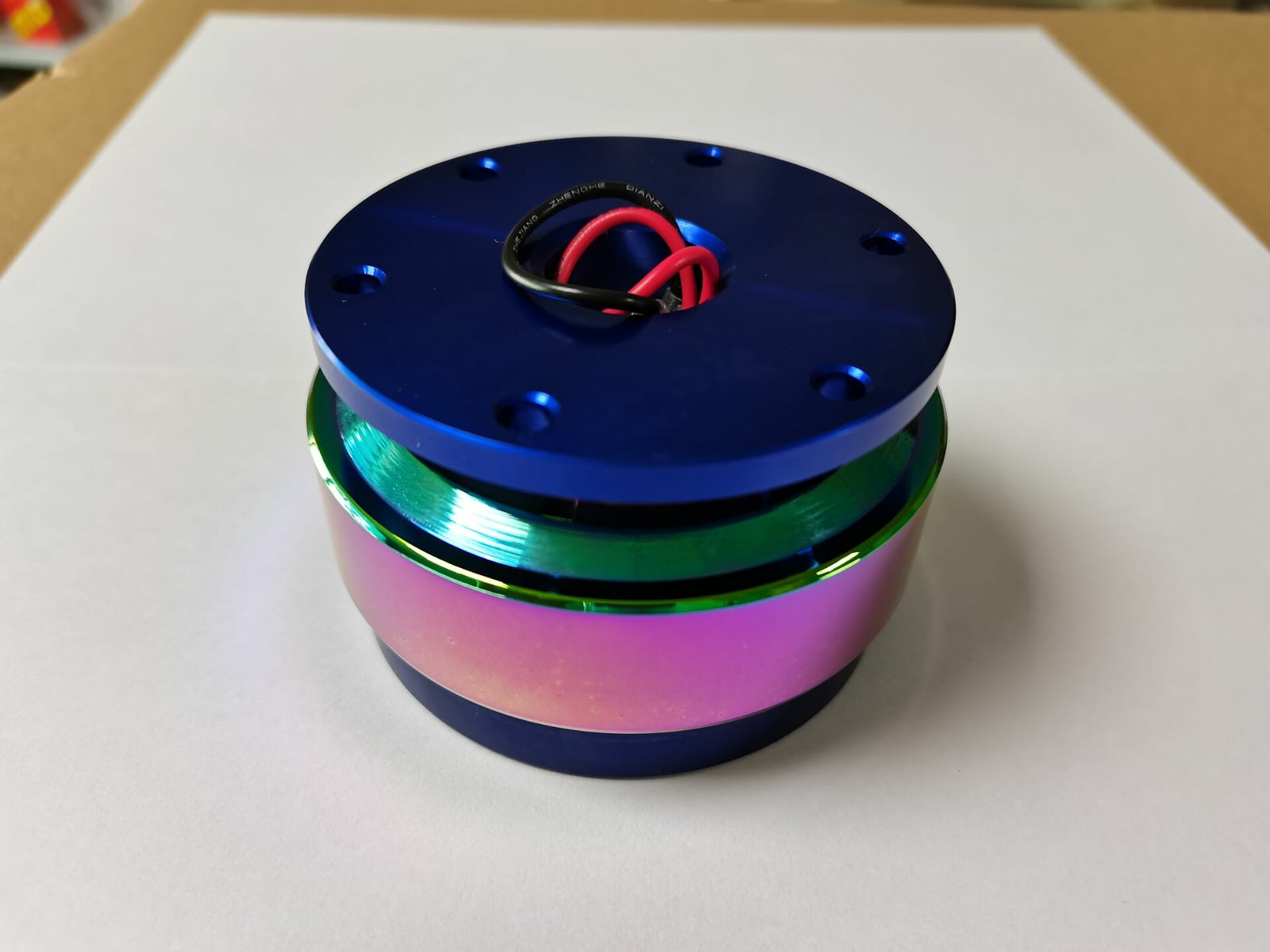 Neo Chrome Steering Wheel Quick Release Kit - Blue Hub Adapter Snap Off Boss Kit