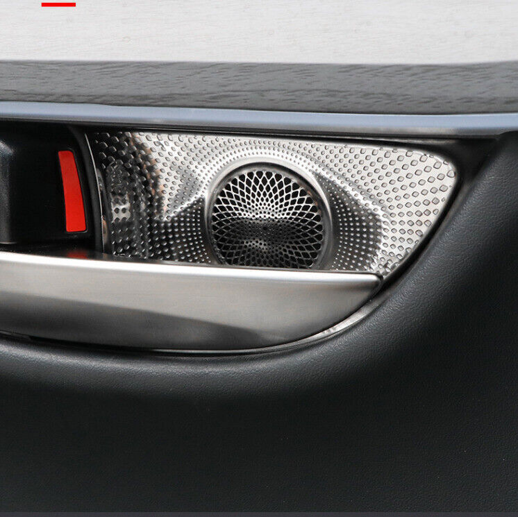 Silver Inner Door Bowl Cup Speaker Sound Cover Trim for Lexus NX 300h 200t 15-21