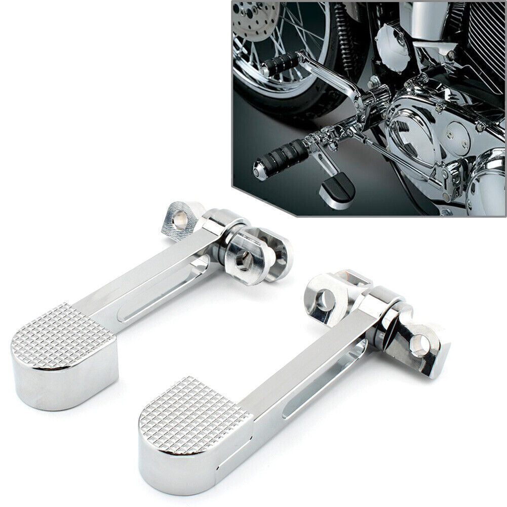 Chrome Footrest Peg Mount Bracket Heel Rest for Harley Sportster XL 883 1200