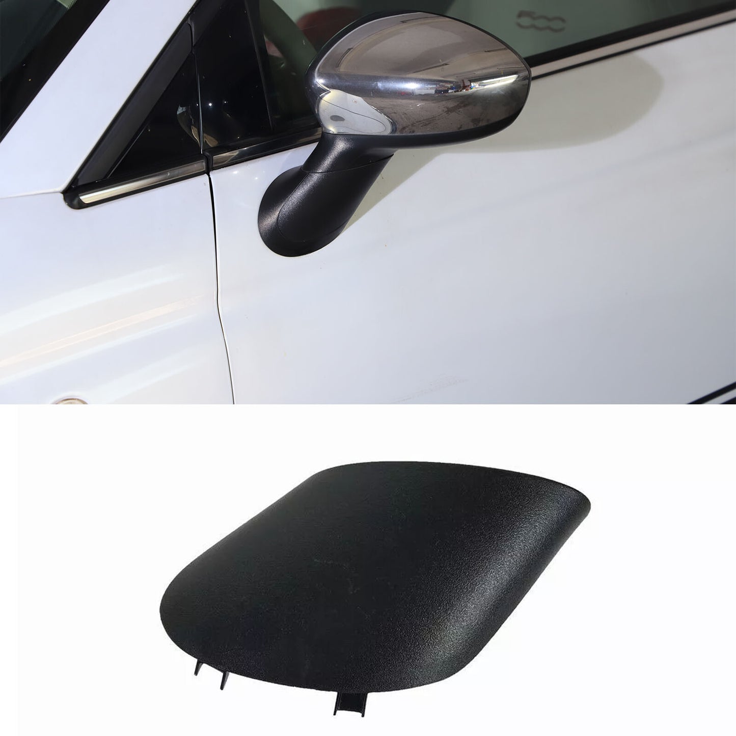 Fit 2012 - 19 for Fiat 500 Left Side Door Mirror Decorative Cover, new Mop Left Side, 1 Piece - n