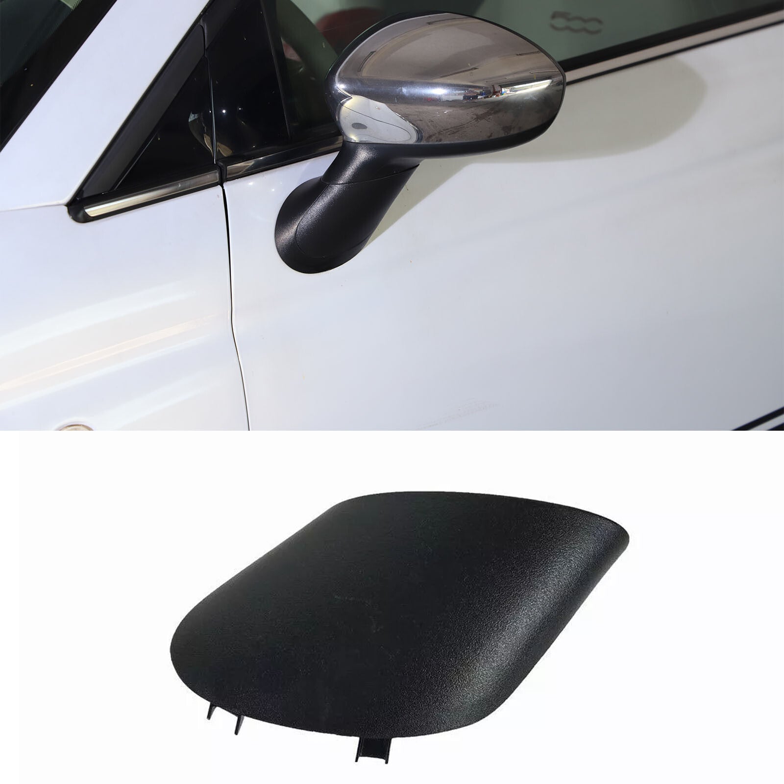 Fit 2012 - 19 for Fiat 500 Left Side Door Mirror Decorative Cover, new Mop Left Side, 1 Piece - n