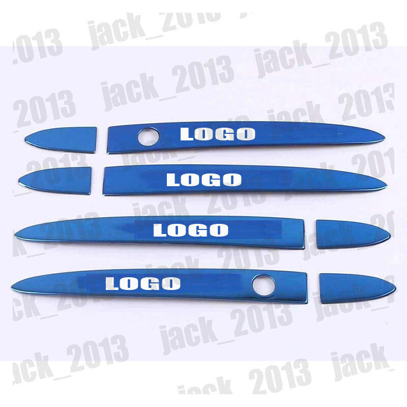 8pcs Blue Titanium Side Door Handle Cover Trim for Honda Jazz Fit 2014-2020