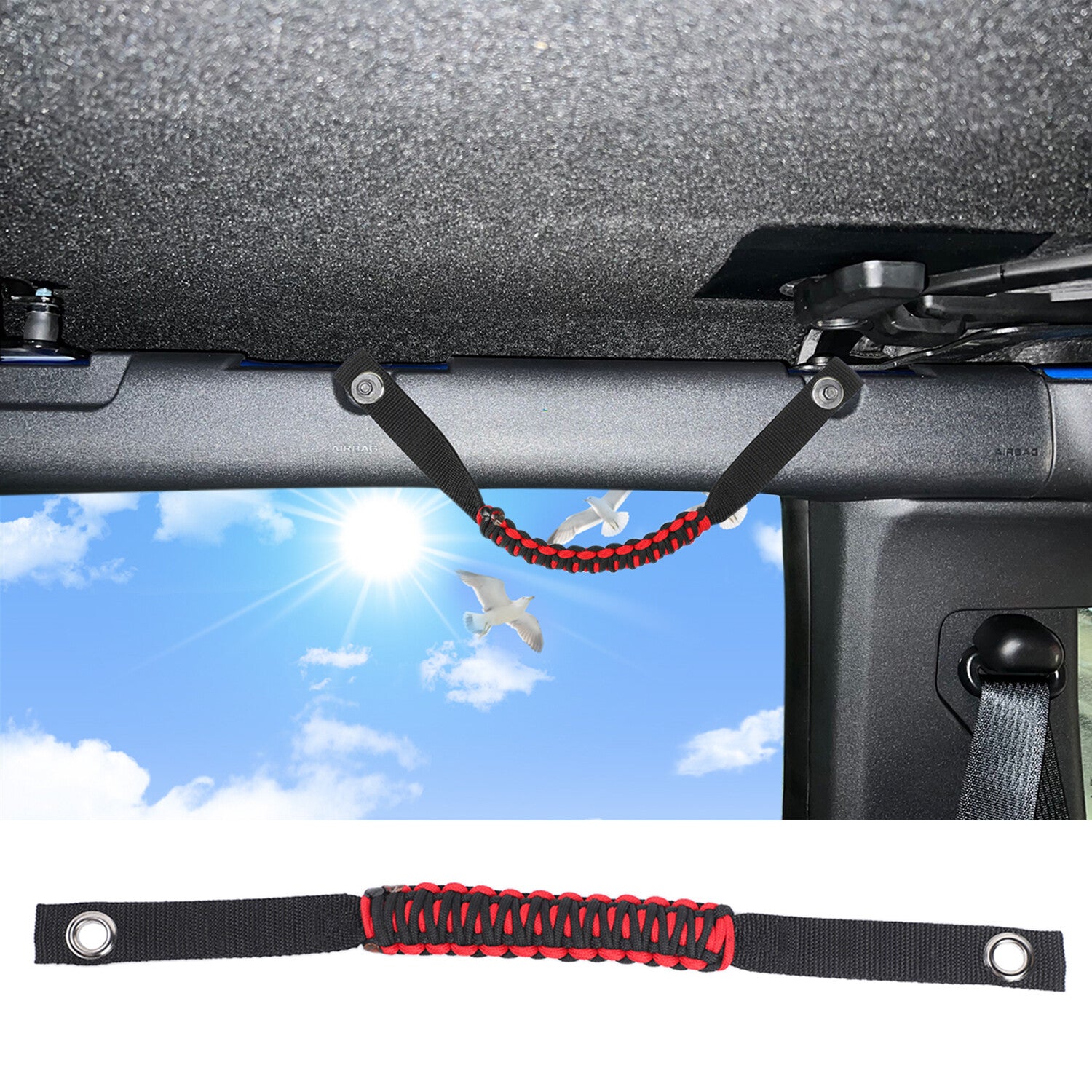 Roll Bar Grab Handles Grip Handle  for ford  Bronco 2021 2022 2023 Paracord Grips