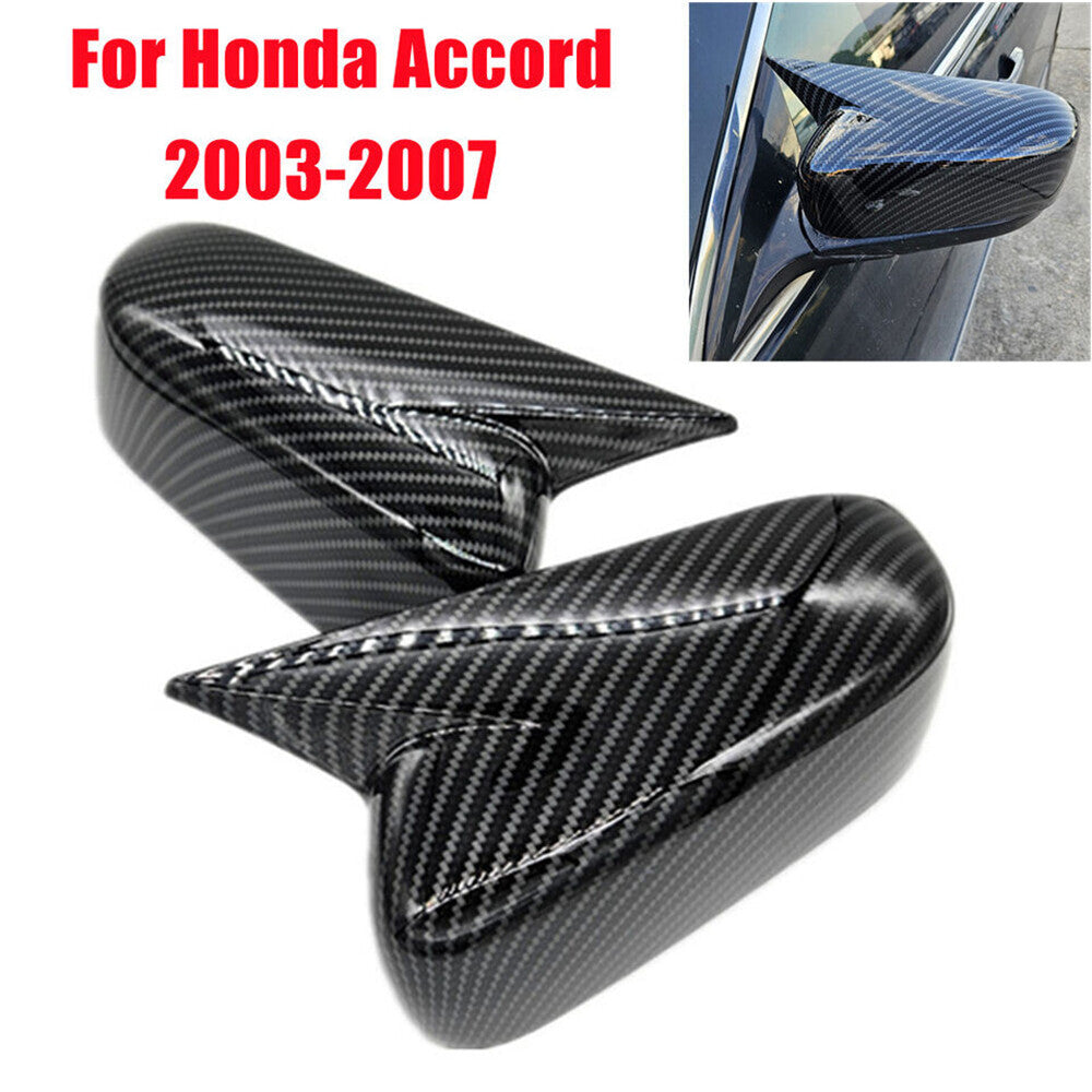 2x Car OX Horn Side Mirror Cover Cap Replacement for Honda for Accord 7th 2003-2007