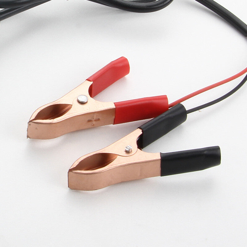 15A 12-24V Motorcycle 4 USB Ports Power Outlet Phone Charger & Battery Clamp Set v