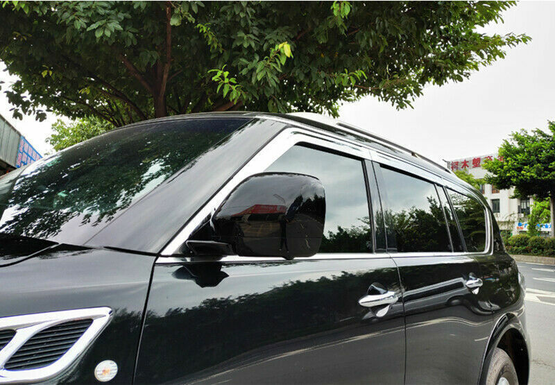 for Infiniti QX56 QX80 silver Window Wind Visors Sun Rain Guard Vent Deflectors