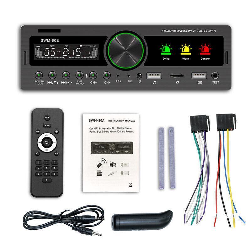 Bluetooth FM audio head unit player MP3/USB/SD/AUXCar radio stereo mono 1DIN- n