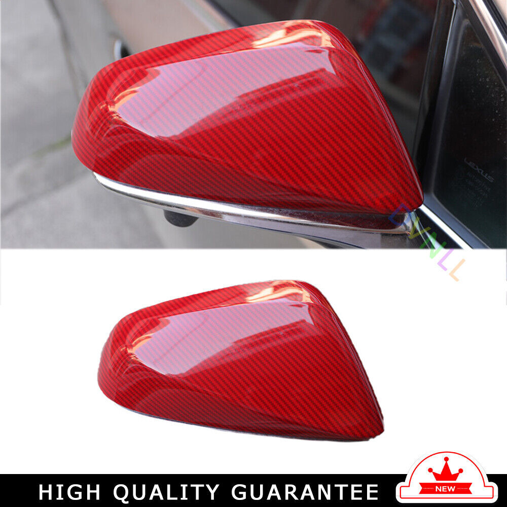 Car Rear View Side Door Mirror Cover Fit for Lexus NX 2015-2020 Red Carbon Fiber
